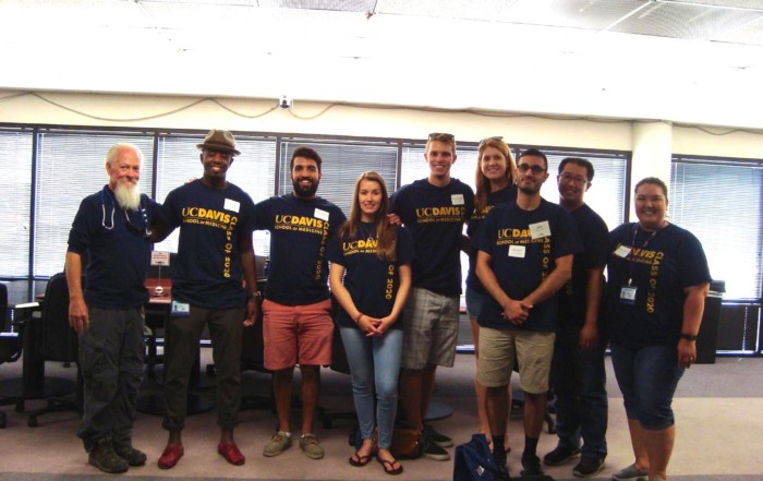 Medical students on a community outreach orientation with Street Medicine Sacramento, July 2016